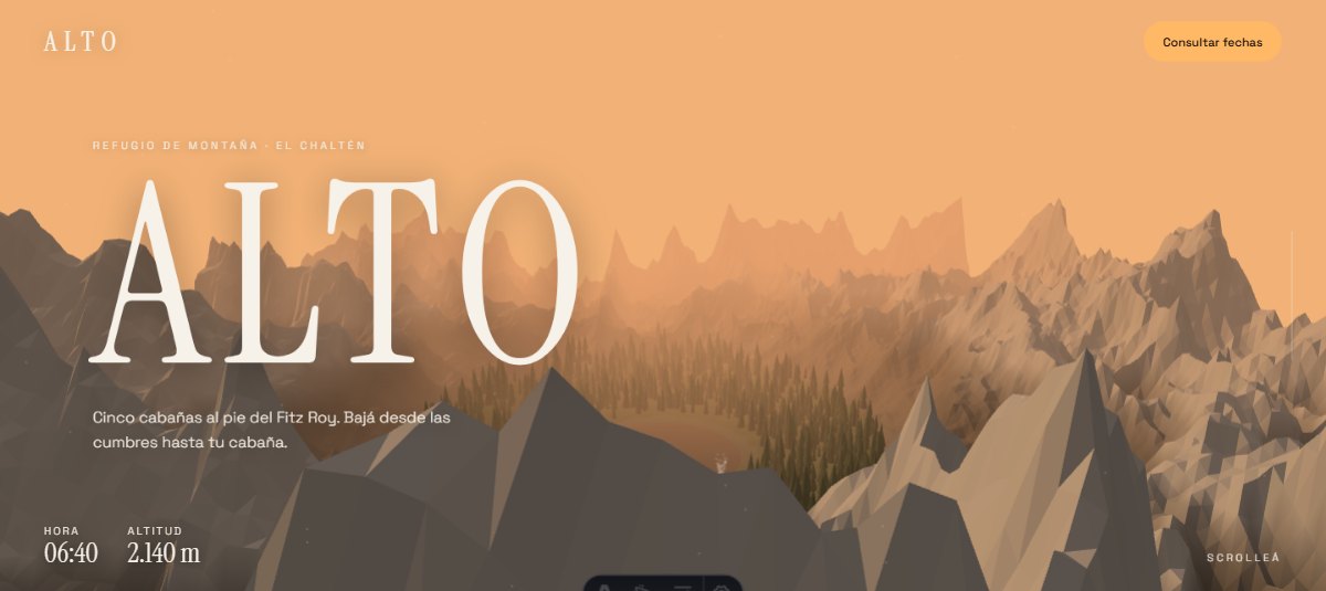Captura del sitio de Alto