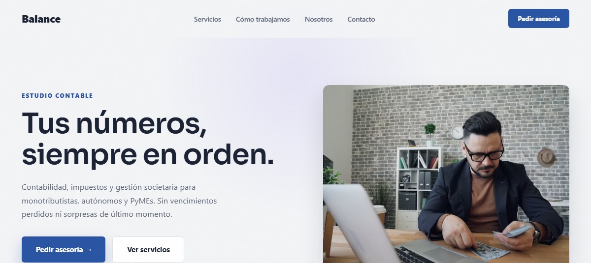 Captura de la demo para Contadores
