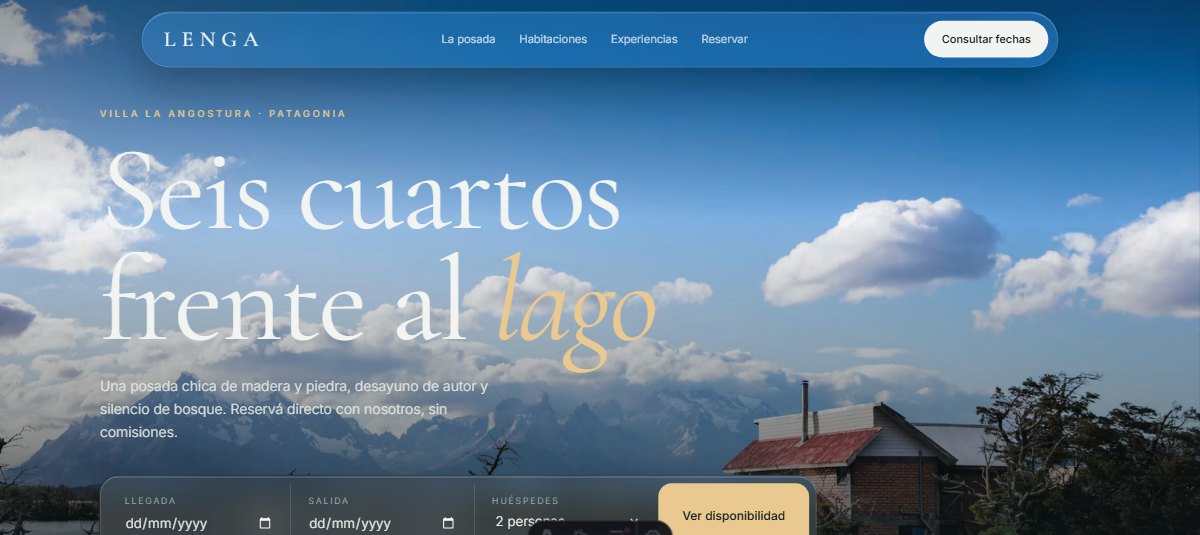 Captura del sitio de Lenga