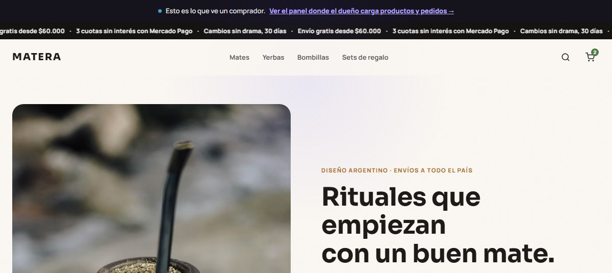 Vista previa de Tienda online básica