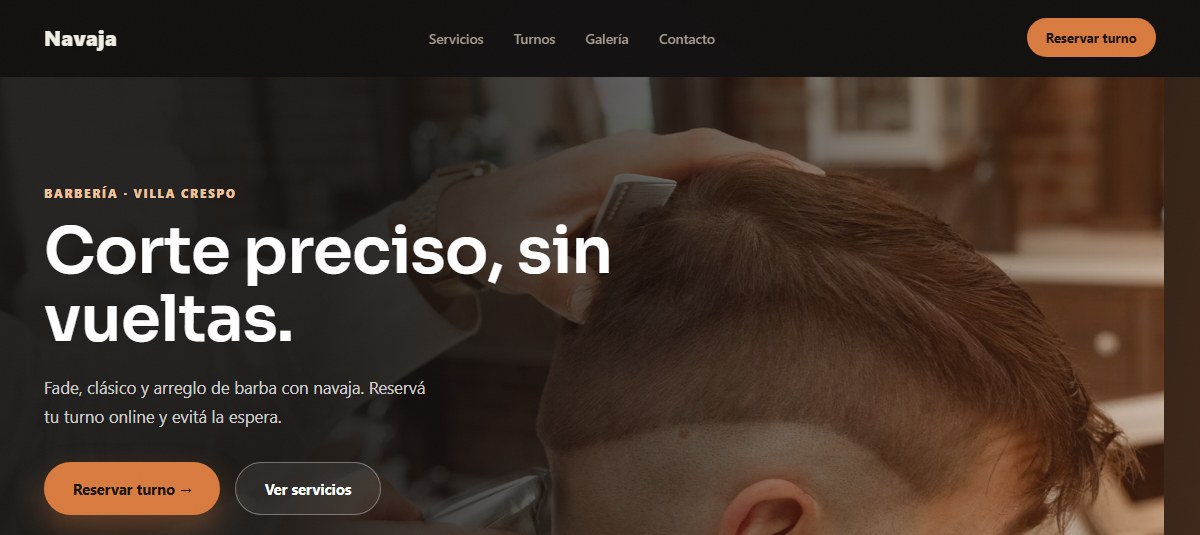 Captura de la demo para Barberías