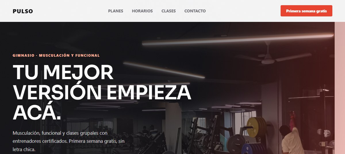 Captura de la demo para Gimnasios