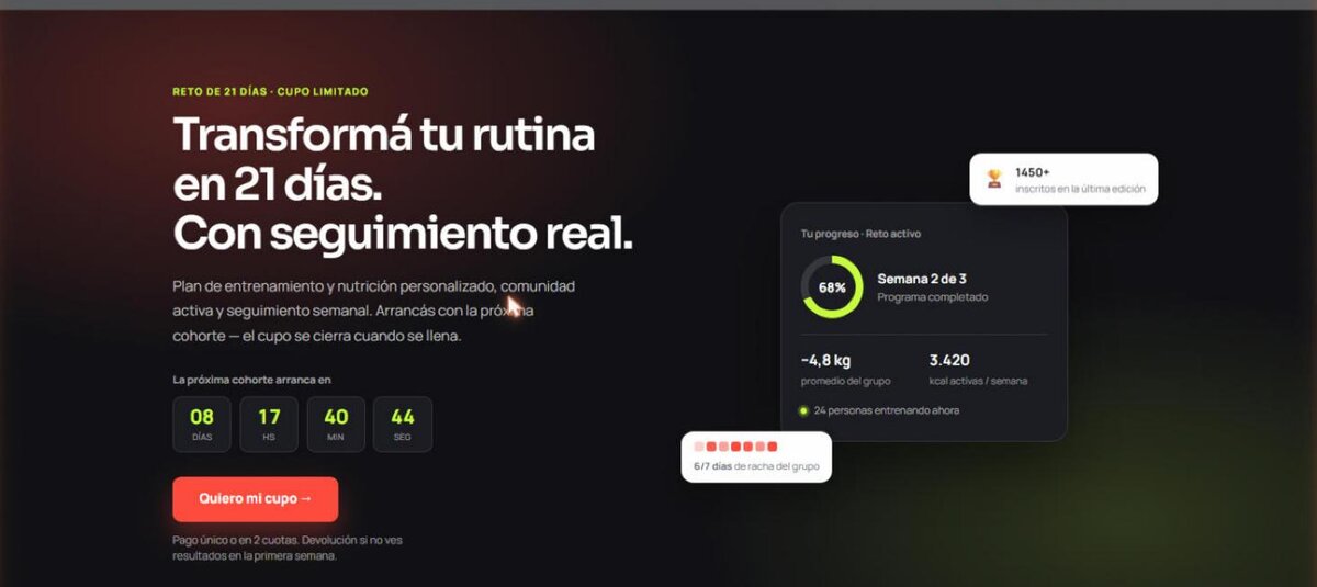 Captura del sitio de De carrusel en Instagram a un lanzamiento con cupo agotado