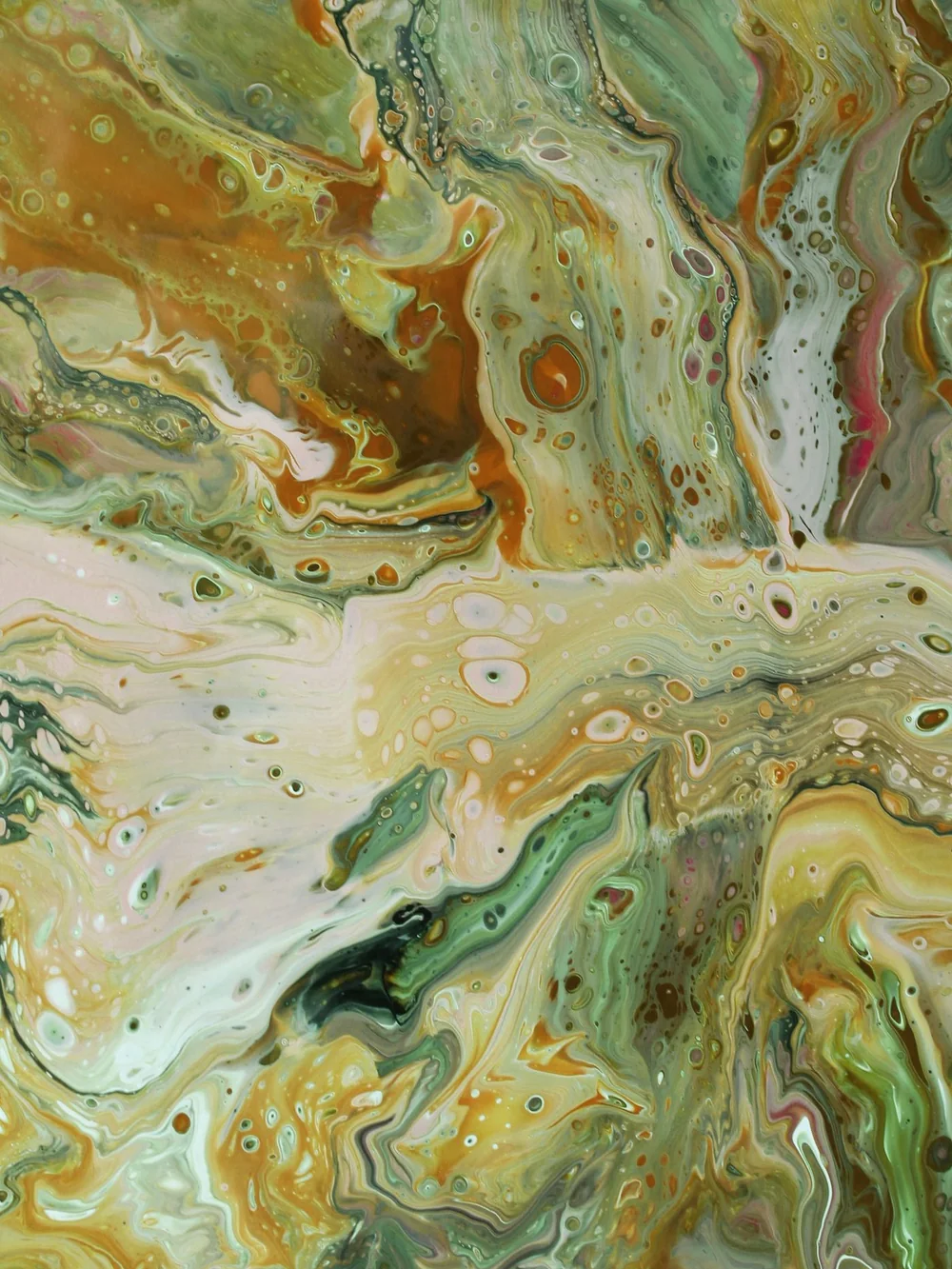 Liquen, óleo y esmalte